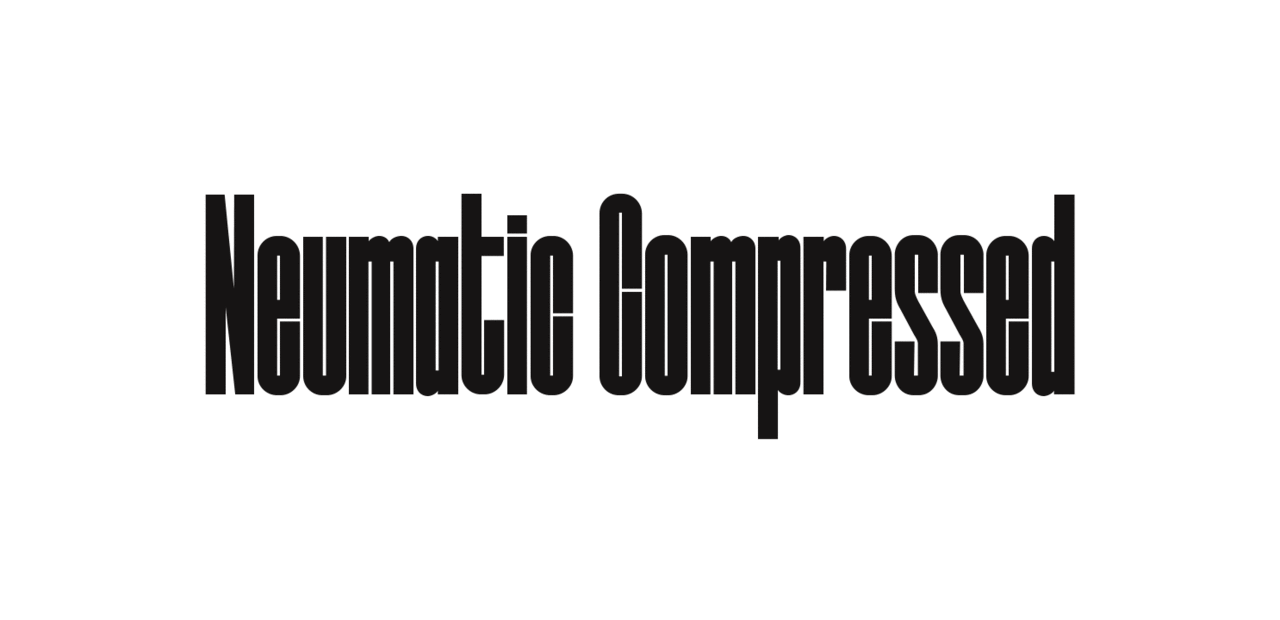 Przykład czcionki Neumatic Compressed